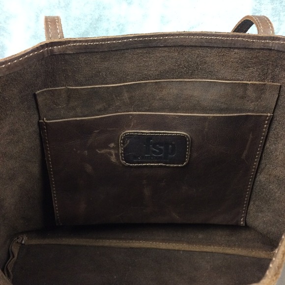 FSP Collection Leather Tote Womens Handbag Brown Open Tassel Cape Town - Picture 14 of 16